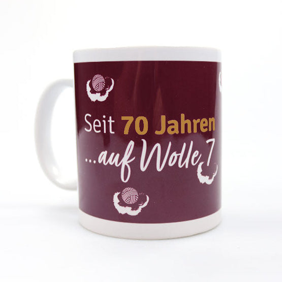 Jubiläumstasse "70 Jahre auf Wolle 7"