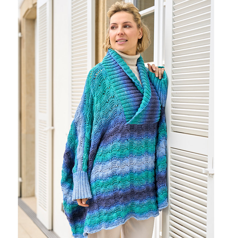 Damenponchopullover "1-2-3 Ideen Merino" 109355.10