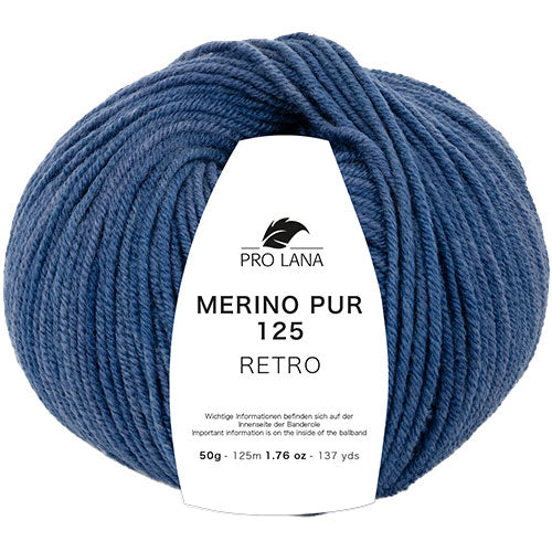 Merino 125 Retro hellblau meliert