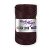 Woolly Hugs Leder Look burgund