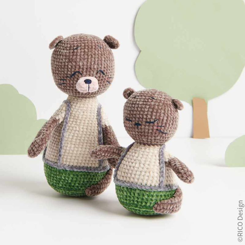 Kuscheltiere Otterpapa und Omar "Ricorumi Nilli Nilli" 109343.4