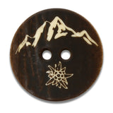 Hirschhornknopf "Gebirge" (Imitat)