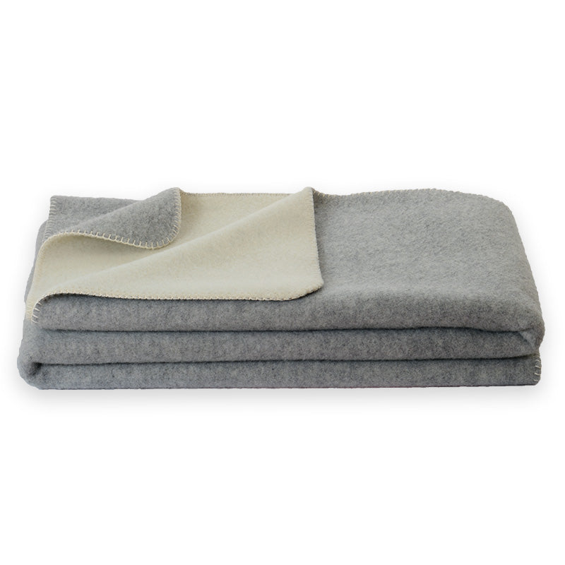 Decke "Ökolana" grau / weiß