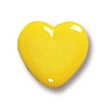 Herzknopf gelb 15mm