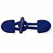 Knebelknopfverschluss blau