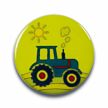 Knopf Traktor grün