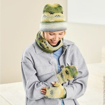 Damenmütze mit Loop und Armstulpen "Year Socks" 109327.7-9