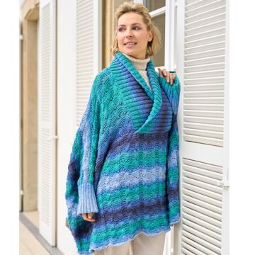 Damenponchopullover "1-2-3 Ideen Merino" 109355.10