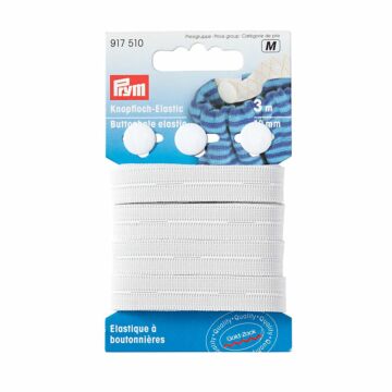 Knoopsgat elastiek met 3 knopen