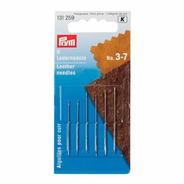 Leather needles No. 3-7 silver colored