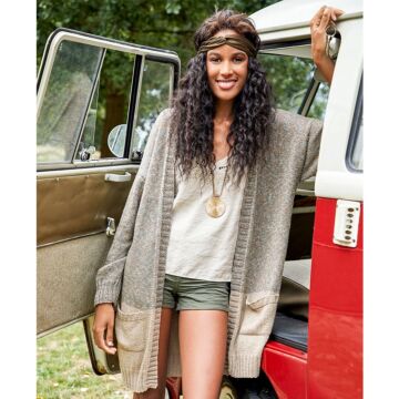 Damenlongjacke "Soft Linen Mix" 759192