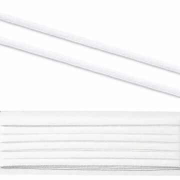 Bobbins 5 mm white (cotton tape)