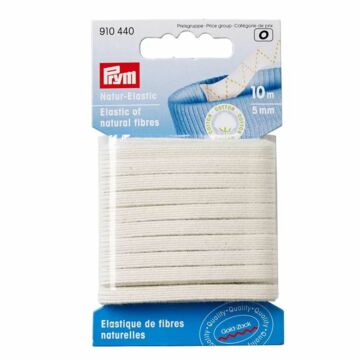 Natural elastic 5 mm raw white