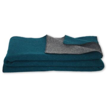 Blanket "Oslo" dark green / dark gray