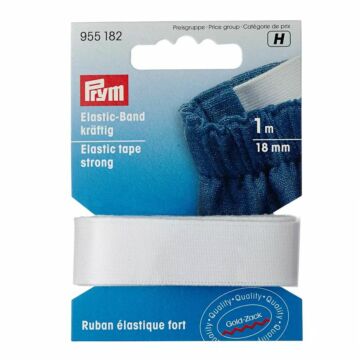 Elastic tape strong 18 mm white