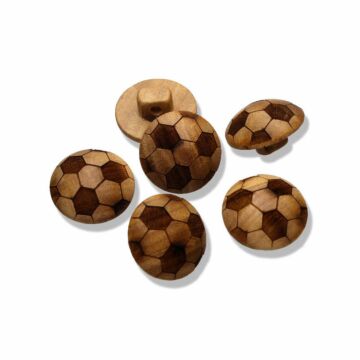 Soccer button, wood 15 mm