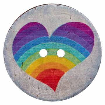 Bouton "Cœur d'arc-en-ciel