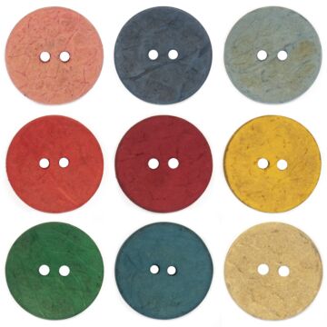 Two hole coconut buttons 34 mm
