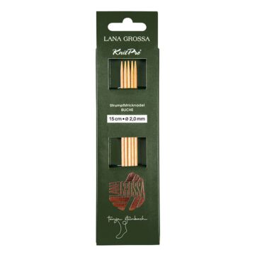Stocking knitting needles "Lana Grossa" beech - Tanja Steinbach
