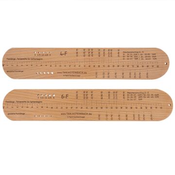 Sock ruler 4/6-fold