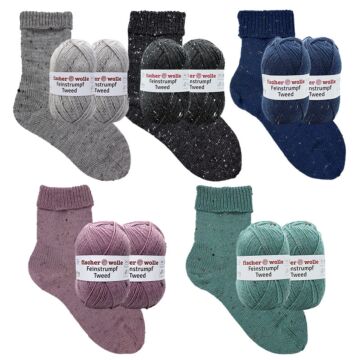500 g Sparpaket "Feinstrumpf Tweed"